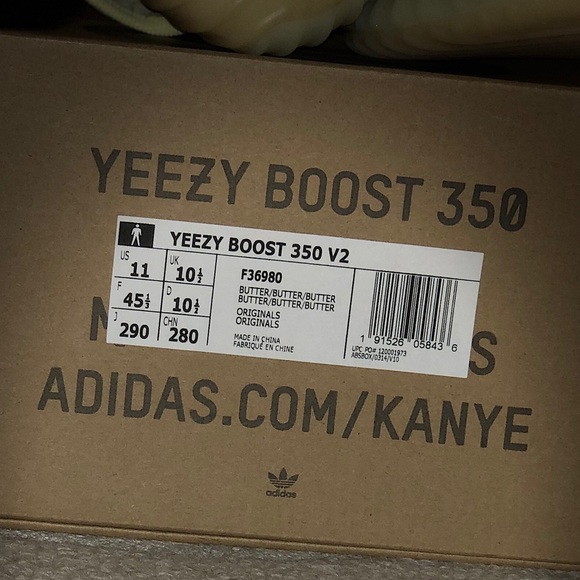 NEW DEADSTOCK Yeezy 350 V2 Butter w/ Box - Picture 4 of 8